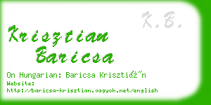 krisztian baricsa business card